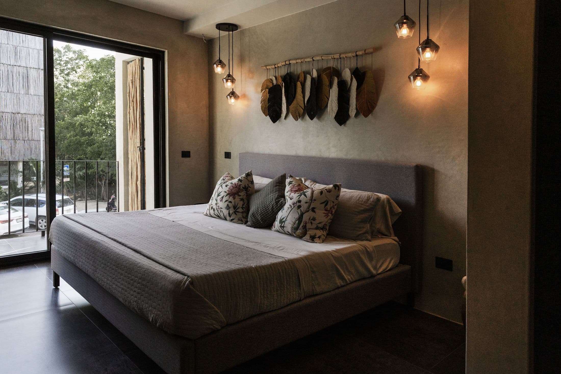 Bedroom with sliding doors to the terrace